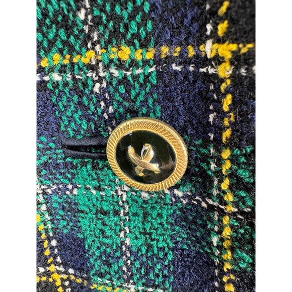 VTG‎ Basler wool blend plaid tweed blazer relaxed 90s sz M(38 euro) - Picture 5 of 11